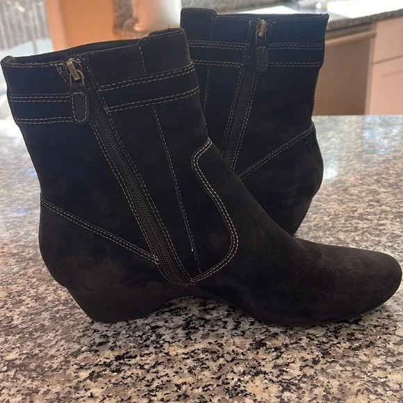 Joan & David Circa CJ Hoffman Black Suede Boots Size 10​​​ - Picture 5 of 7